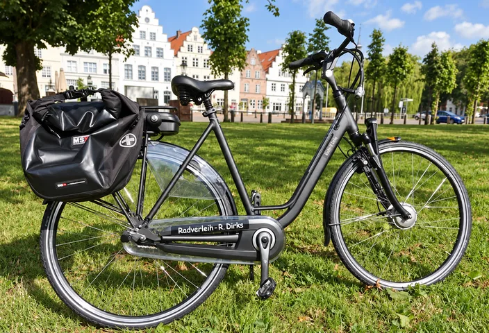 Komfortfahrrad des Radverleihs Friedrichstadt